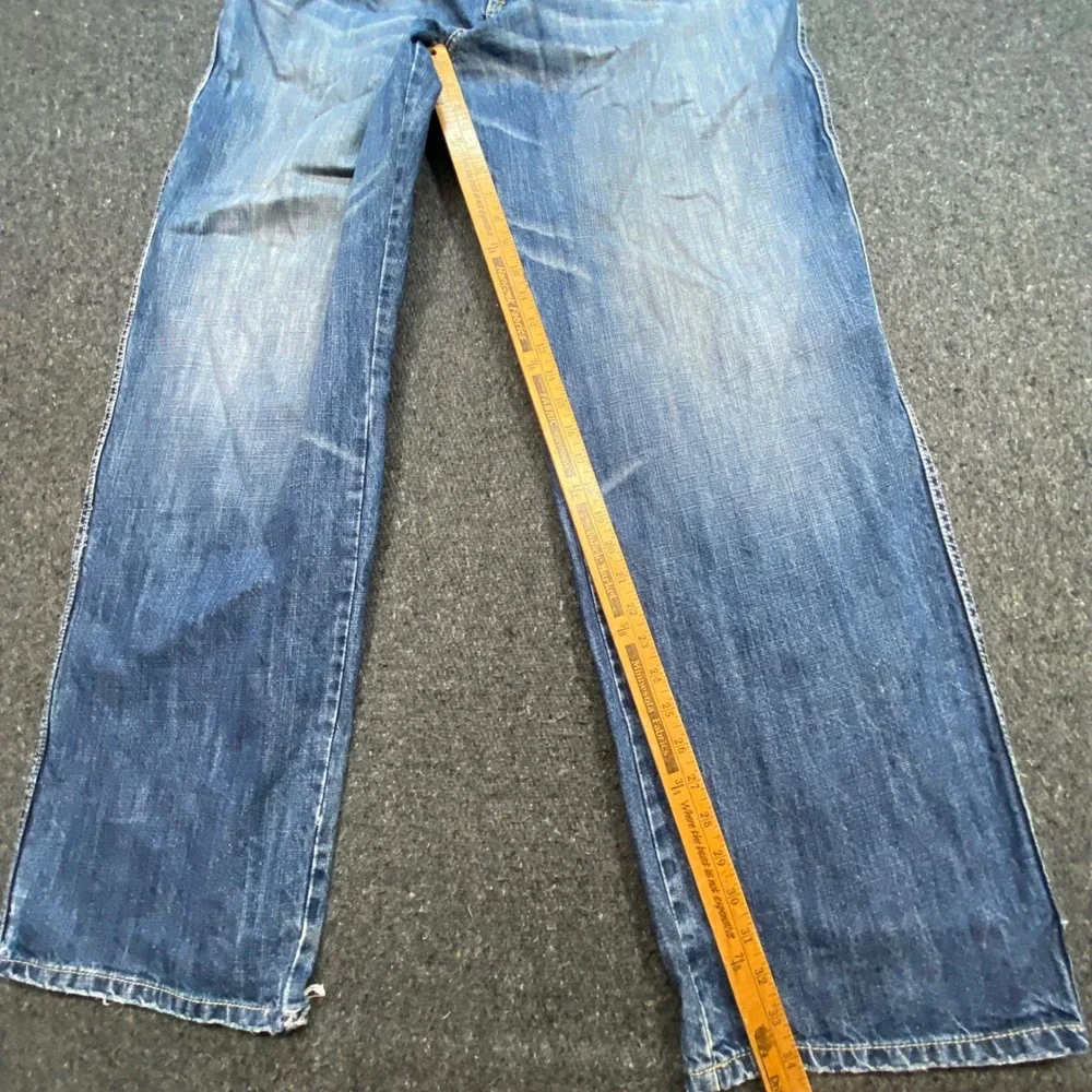 Pelle Pelle Baggy Jeans Sz 40 Mens Blue Streetwear Wide Leg Marc Buchanan